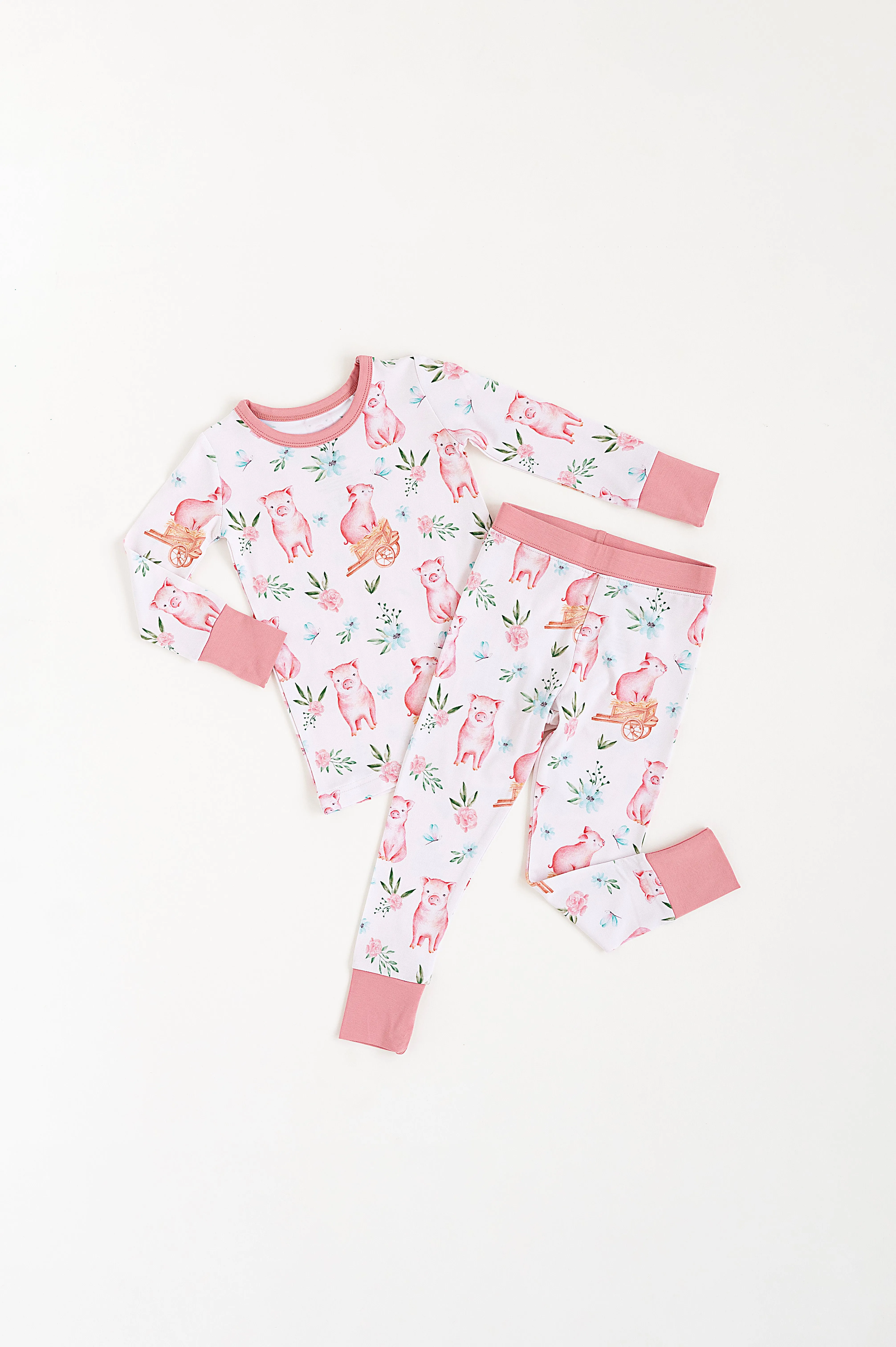 The Sleepy Sloth Piggies Pretty Petunia Two Piece Jammies Pajamas