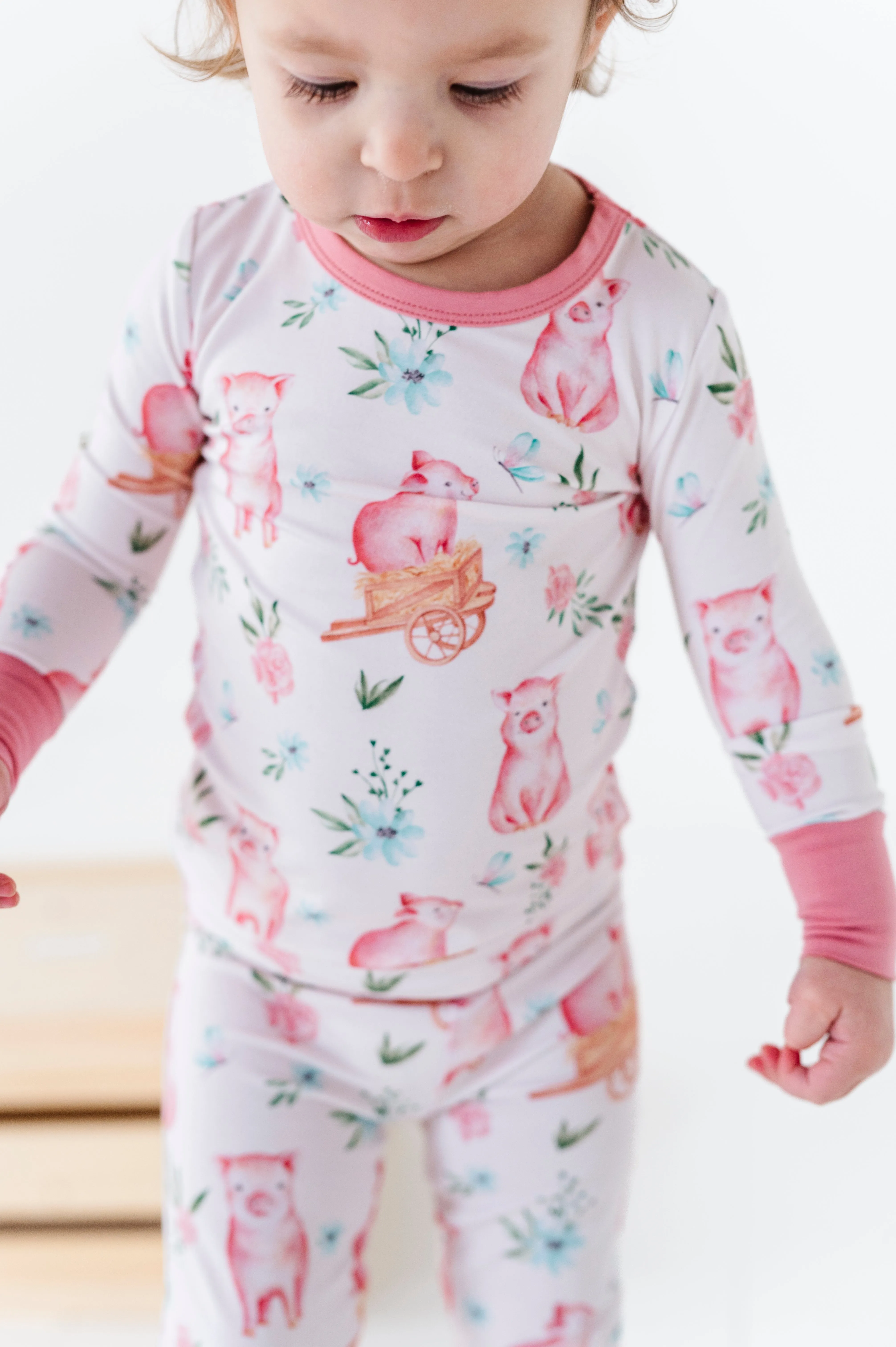 The Sleepy Sloth Piggies Pretty Petunia Two Piece Jammies Pajamas