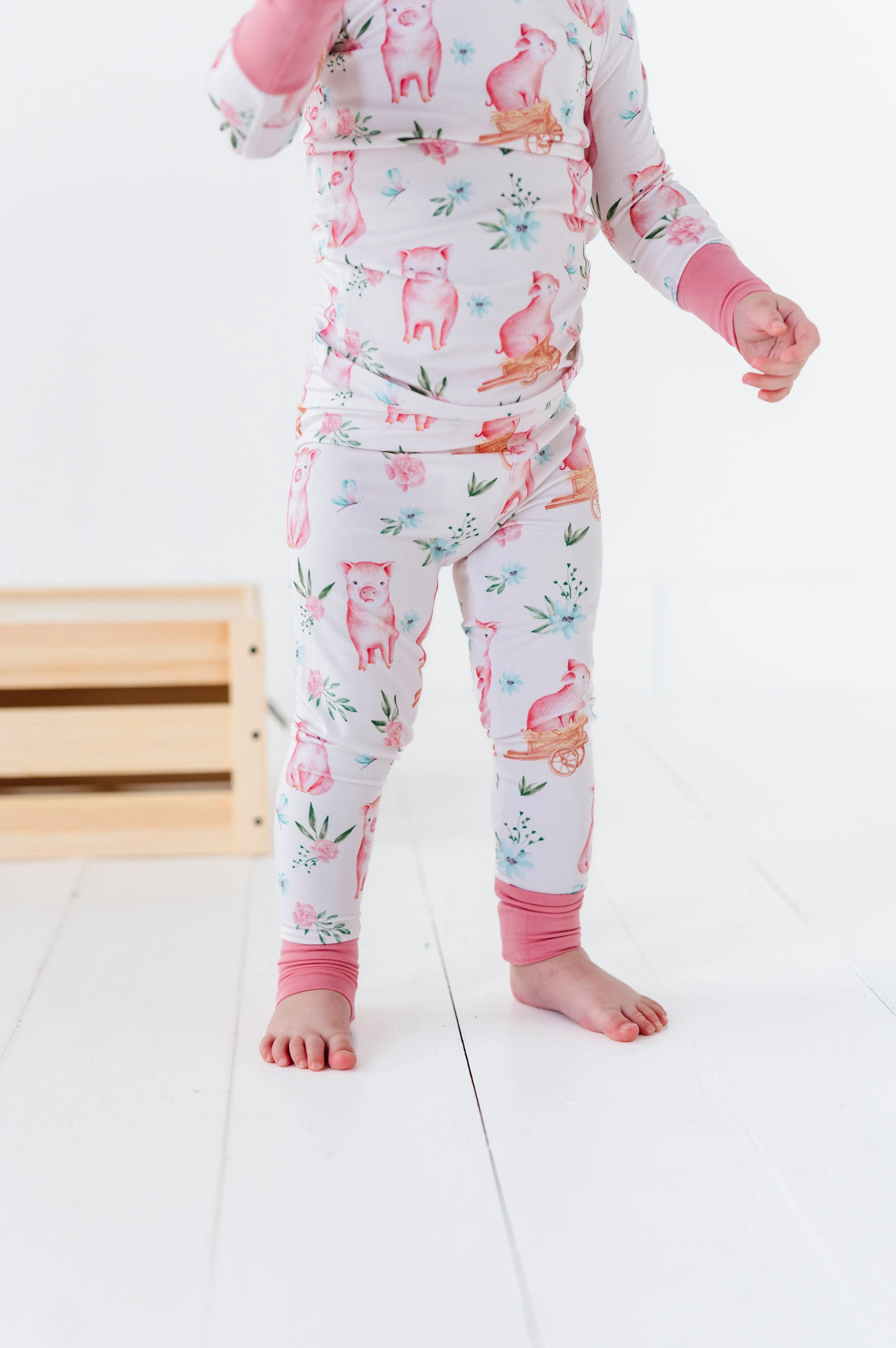 The Sleepy Sloth Piggies Pretty Petunia Two Piece Jammies Pajamas