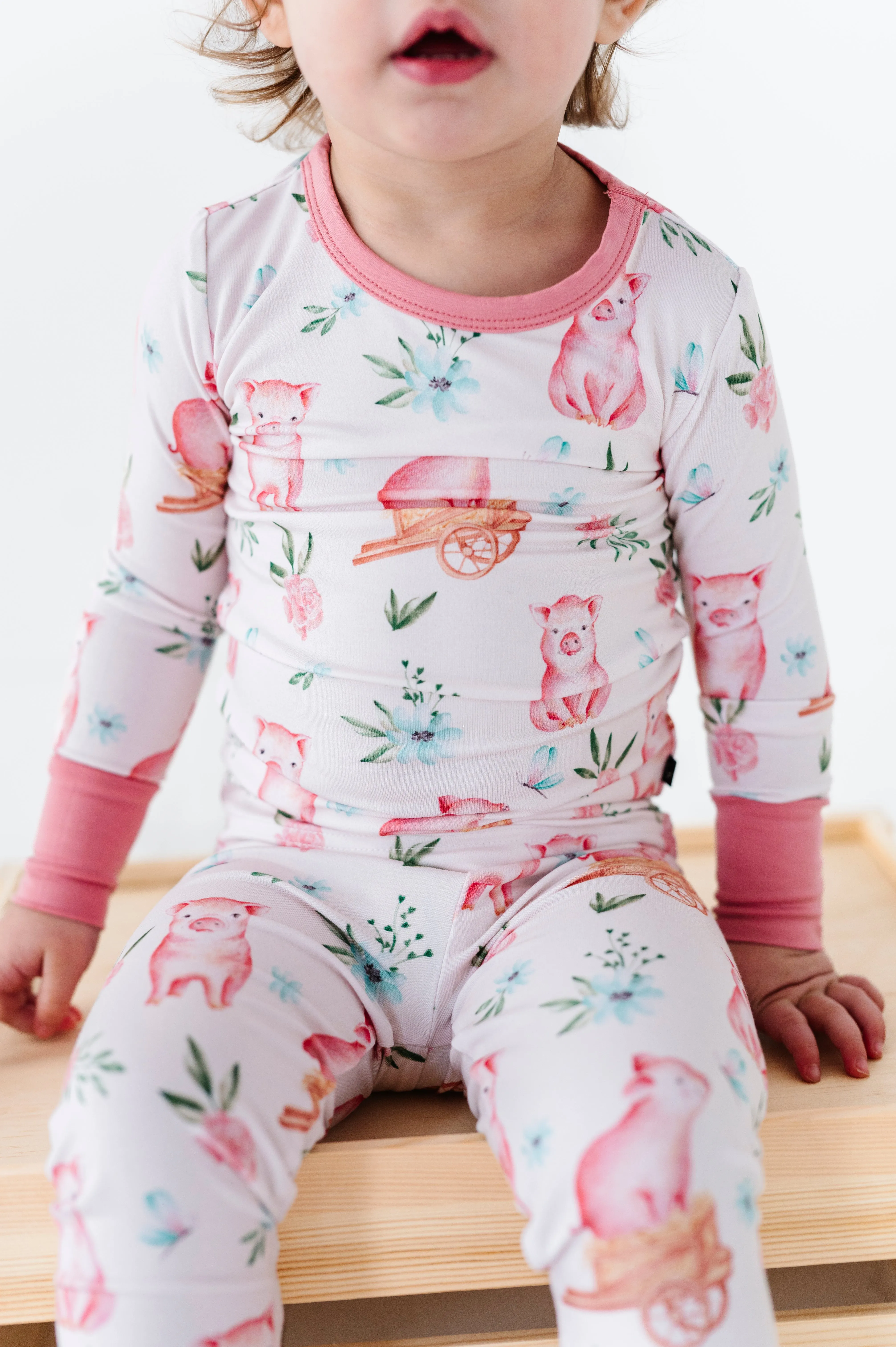 The Sleepy Sloth Piggies Pretty Petunia Two Piece Jammies Pajamas