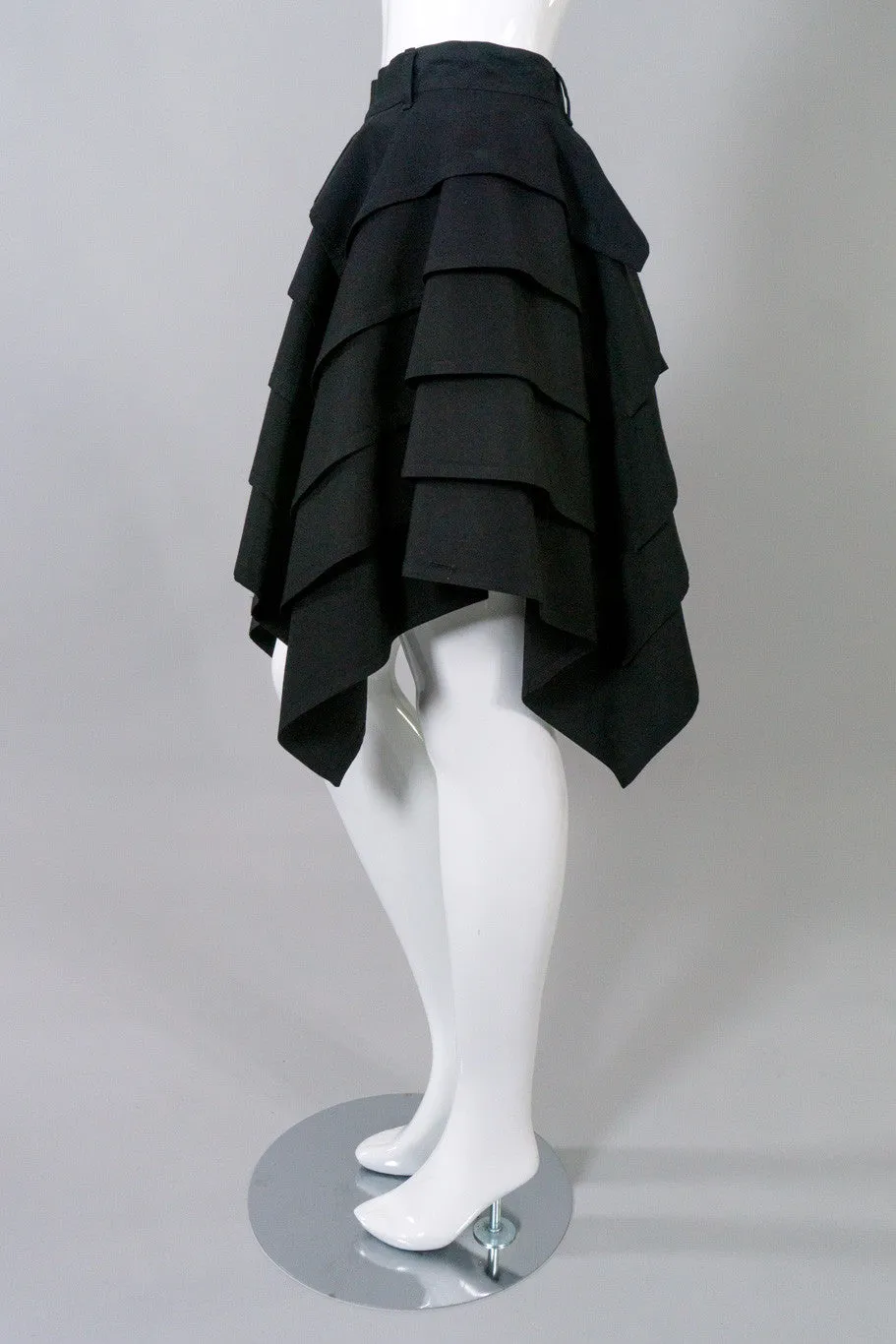 Tiered Handkerchief Hem Skirt
