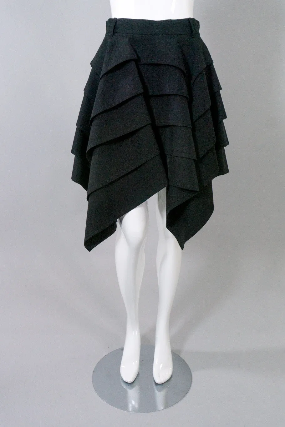 Tiered Handkerchief Hem Skirt
