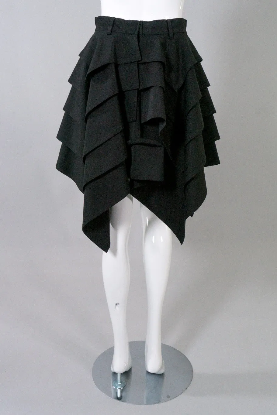 Tiered Handkerchief Hem Skirt