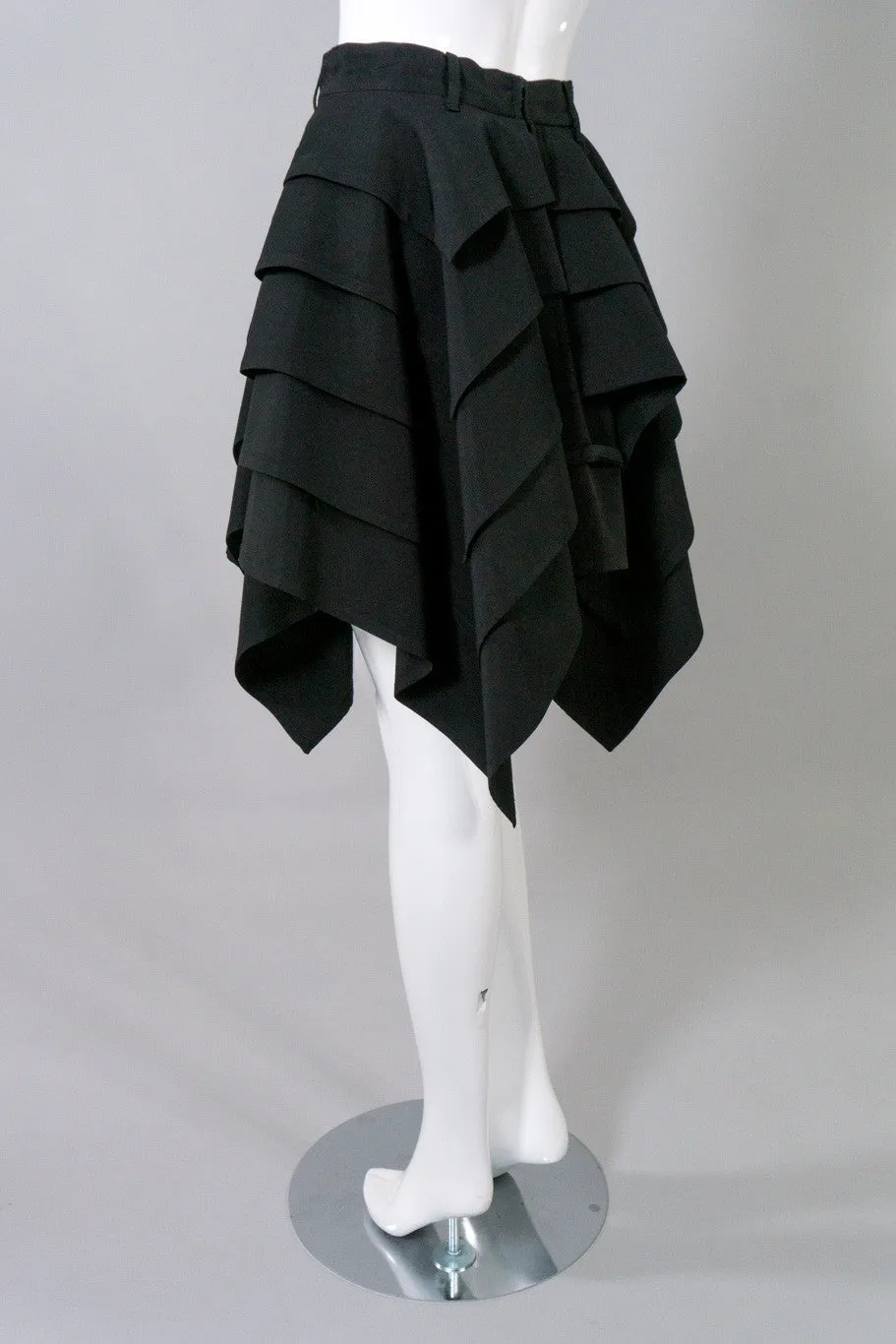 Tiered Handkerchief Hem Skirt