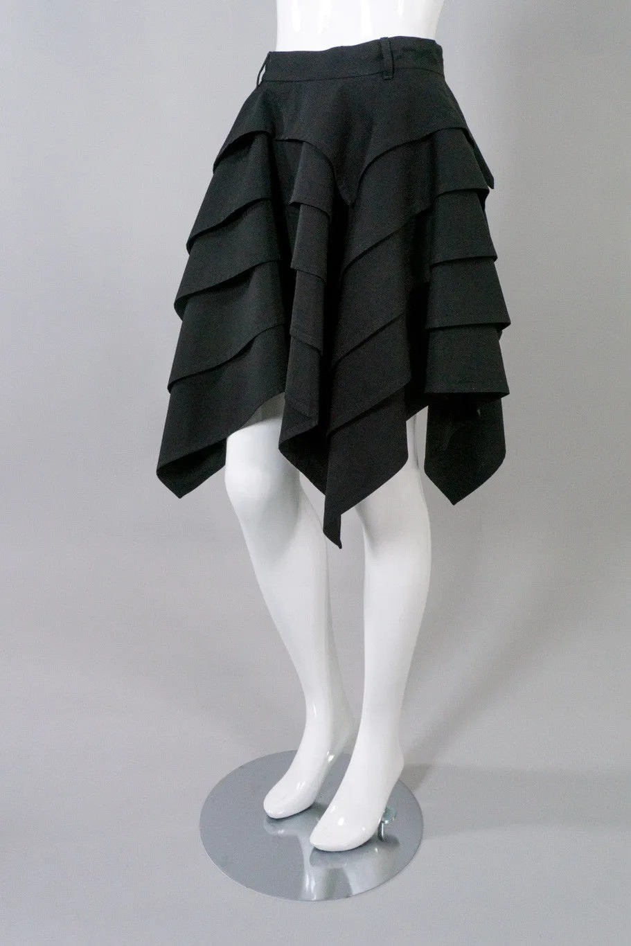 Tiered Handkerchief Hem Skirt
