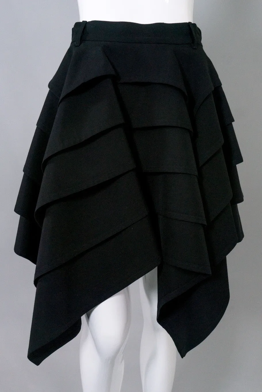 Tiered Handkerchief Hem Skirt
