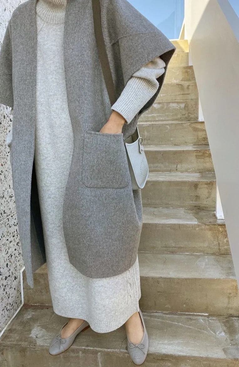 Turtleneck Full Sleeve Oversized Knit Dress