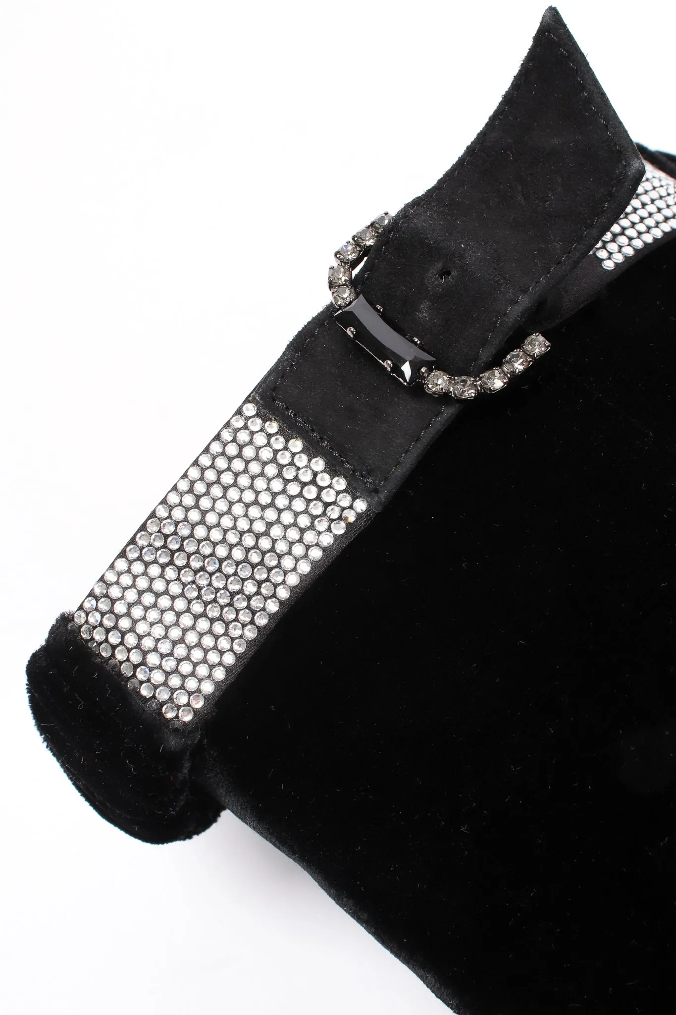 Velvet Rhinestone Boots
