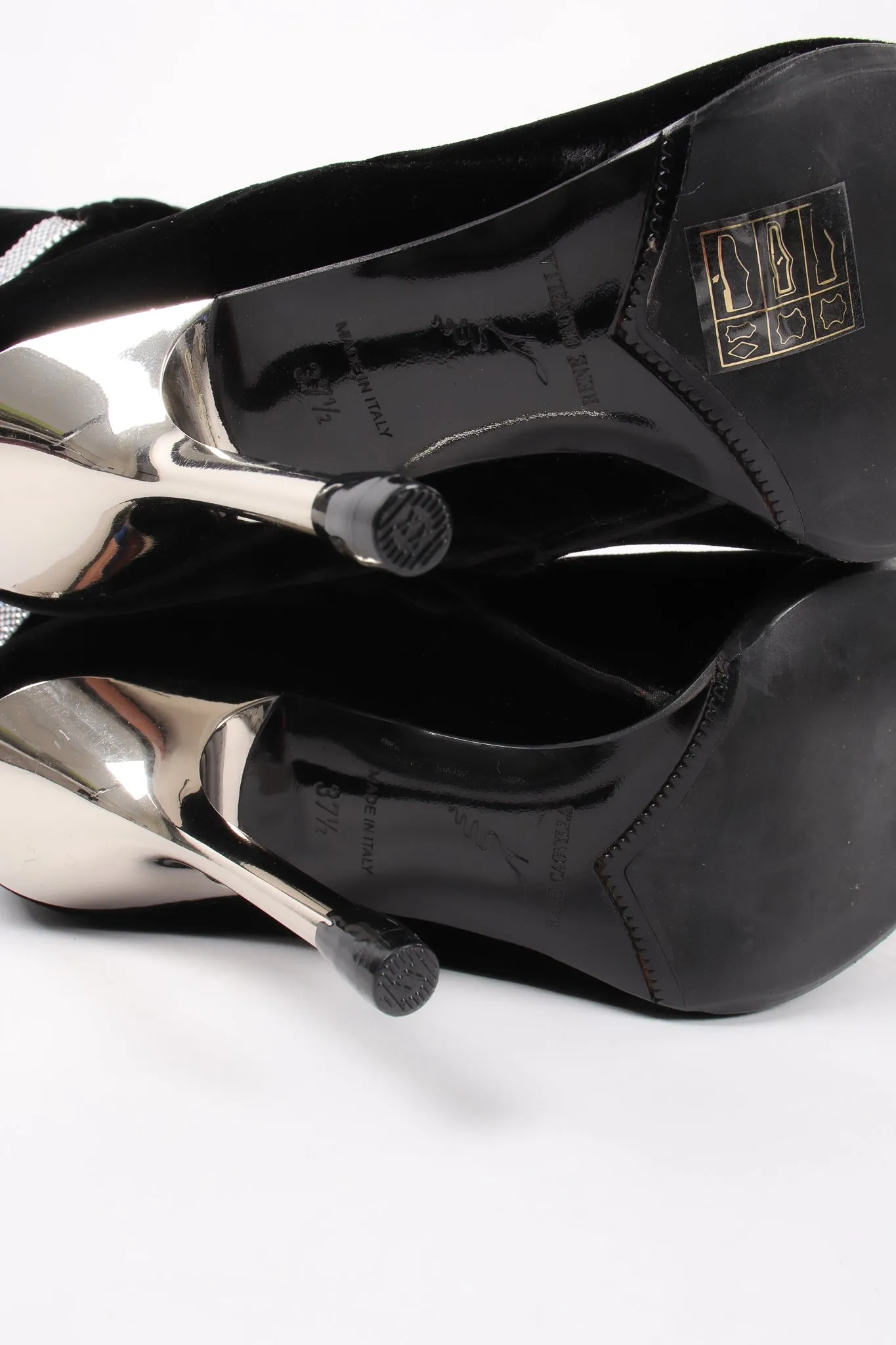 Velvet Rhinestone Boots