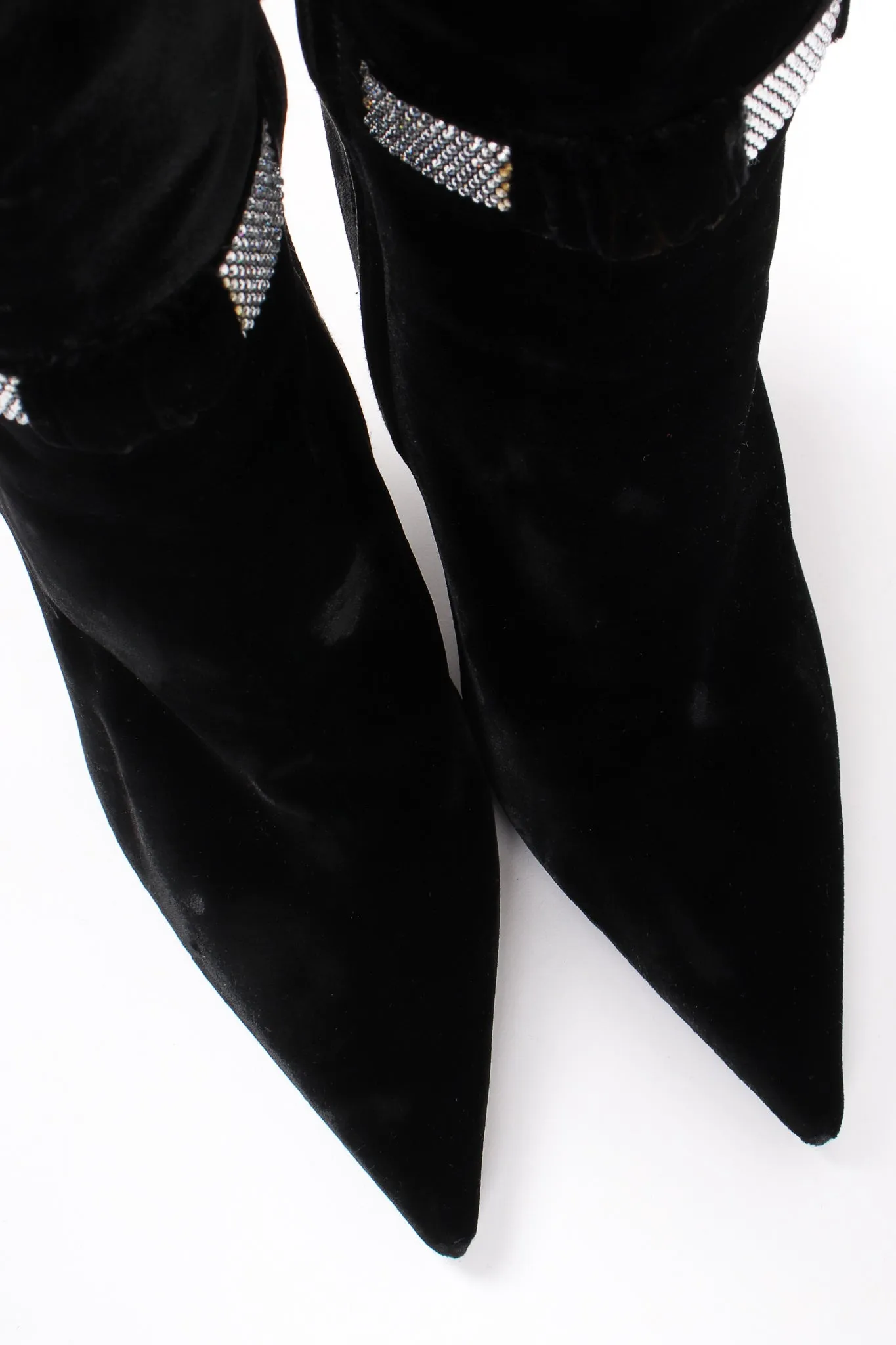 Velvet Rhinestone Boots