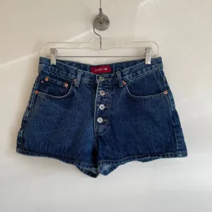 Vintage 90s Y2K Trust Me dark wash button fly denim shorts (HT2310)