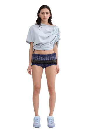 VITELLI PURPLE PLAID TAP SHORTS