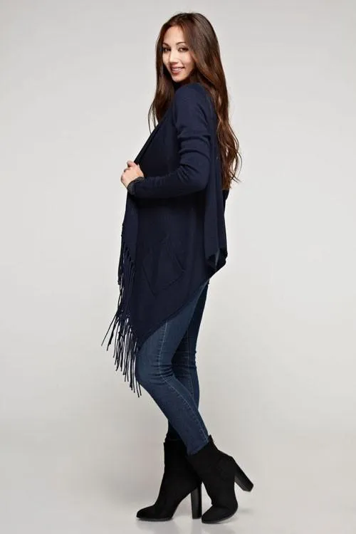 Waterfall Fringed Cardigan