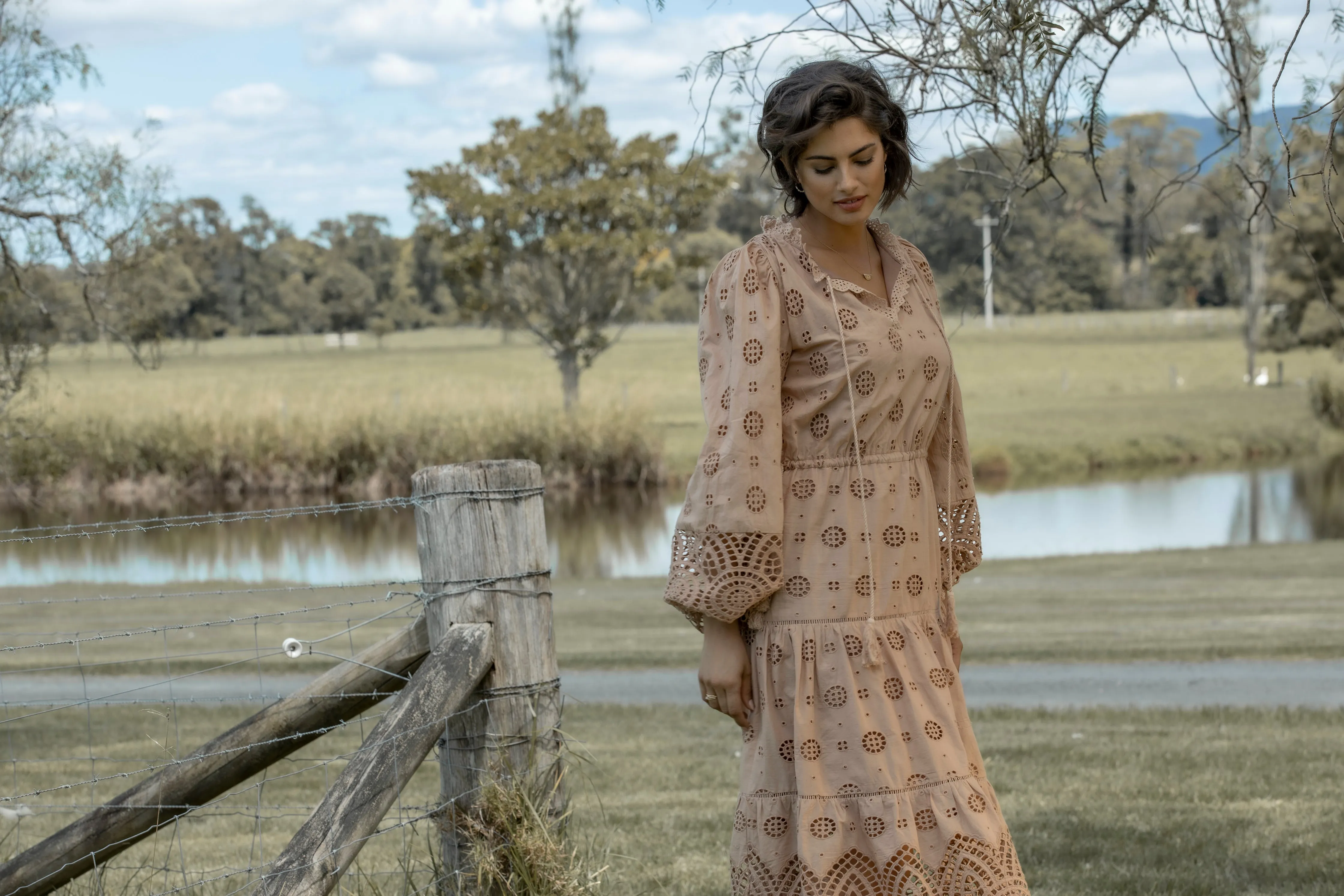 Westbound Midi Dress - Clay Beige