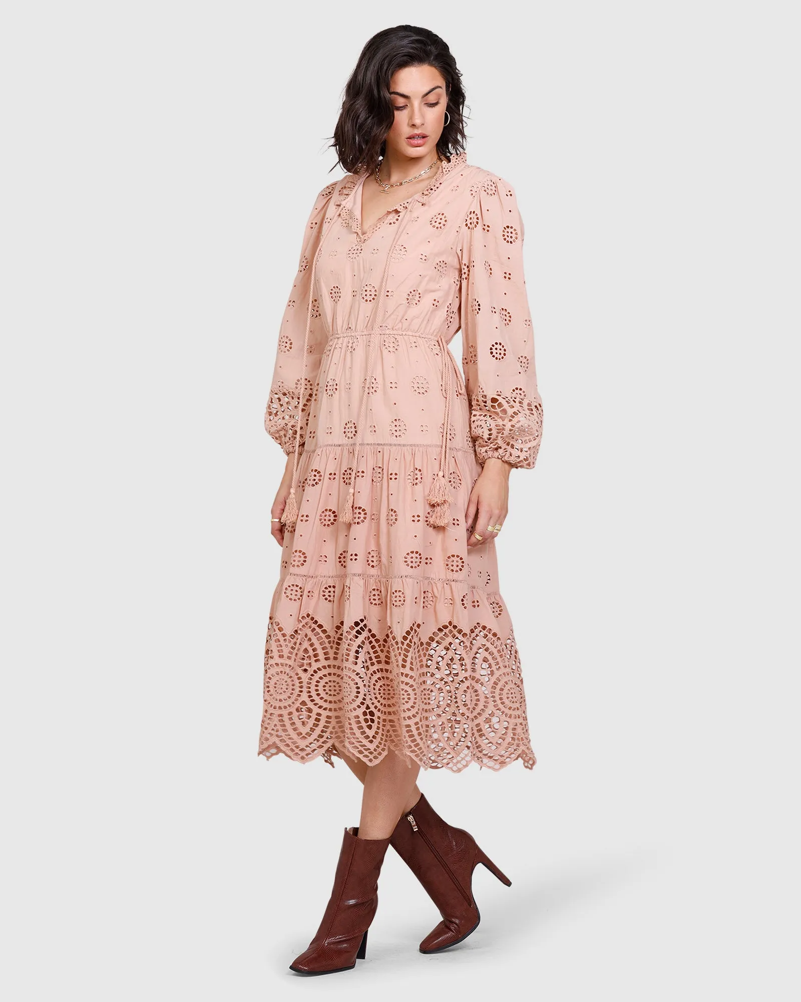 Westbound Midi Dress - Clay Beige
