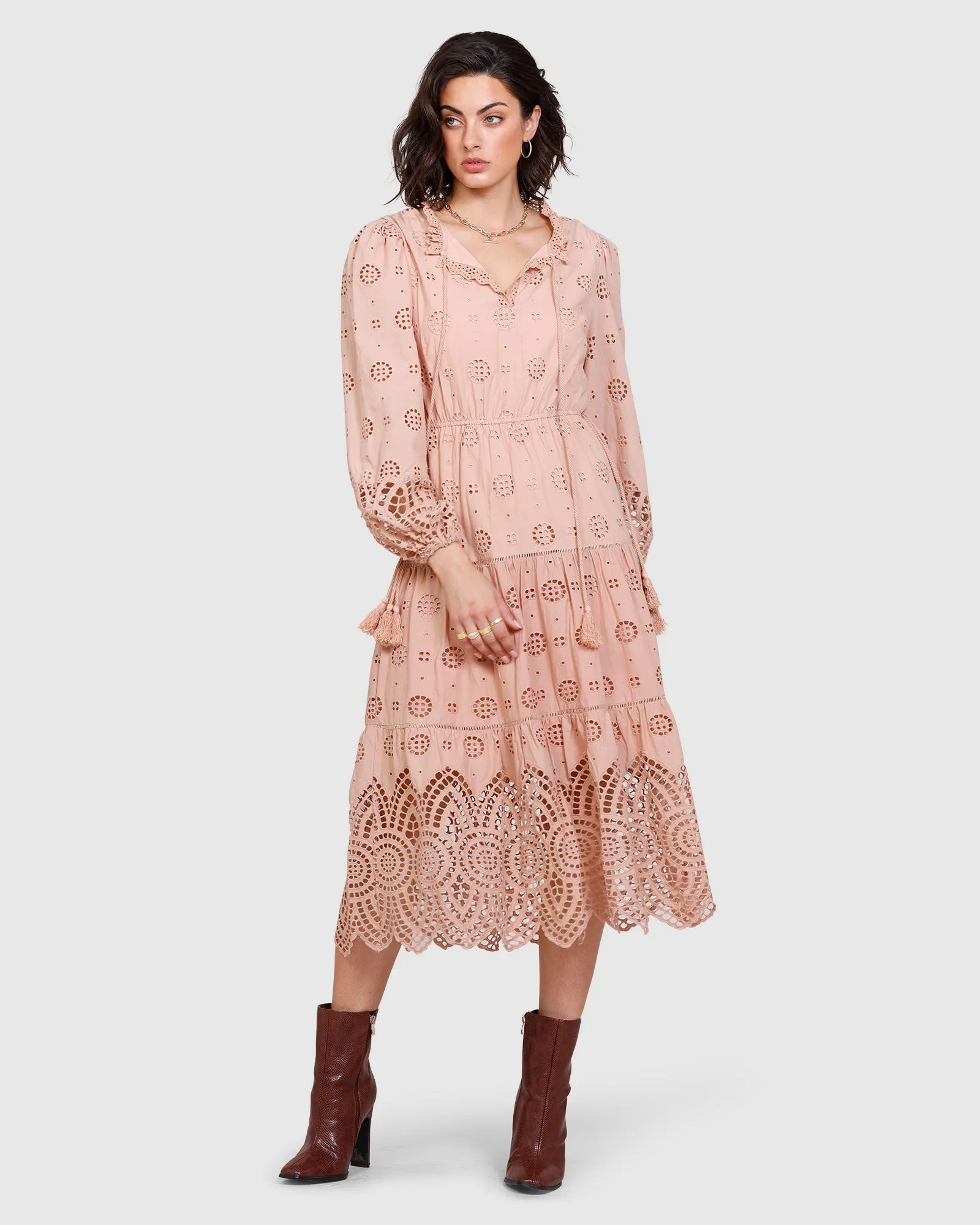 Westbound Midi Dress - Clay Beige