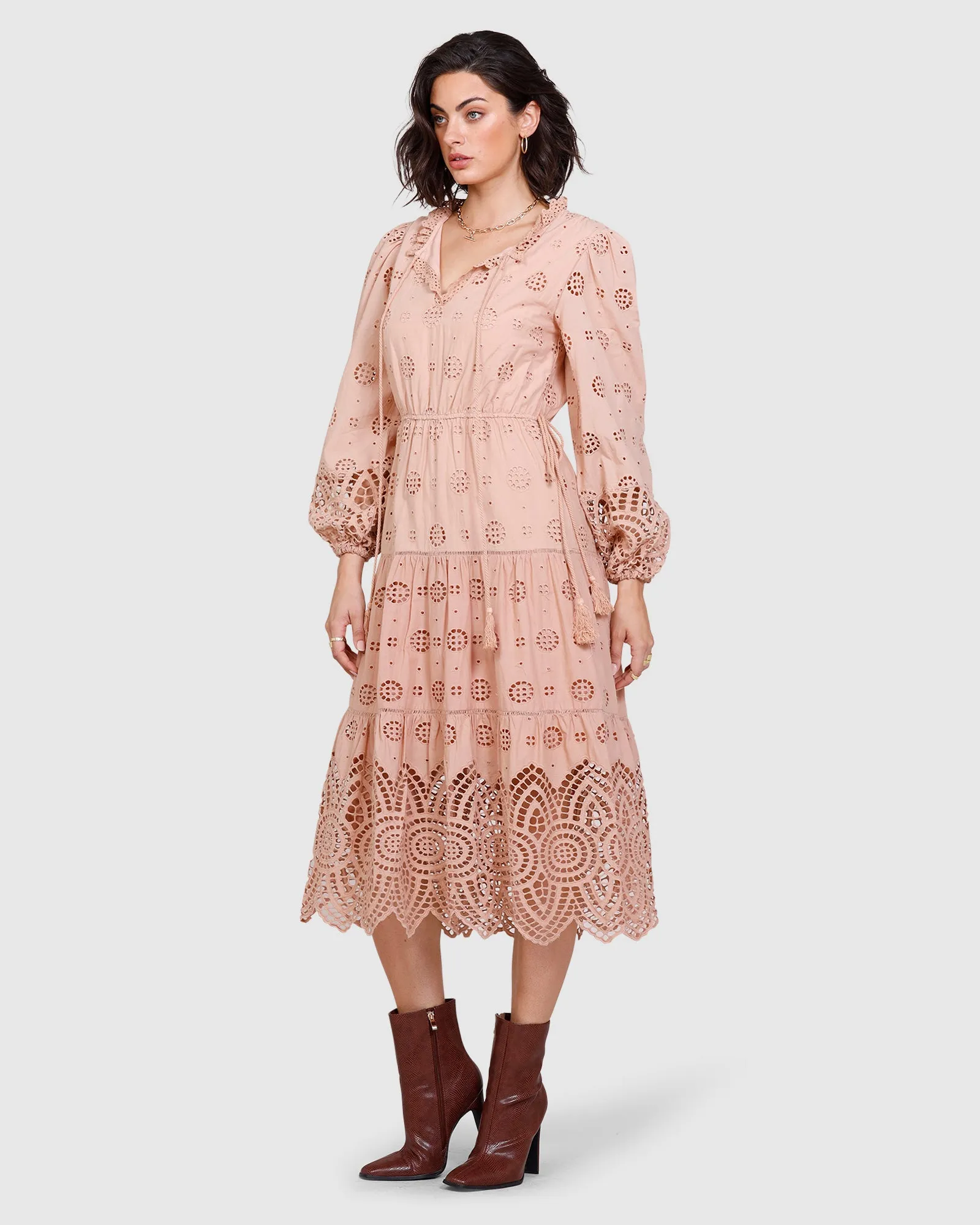 Westbound Midi Dress - Clay Beige