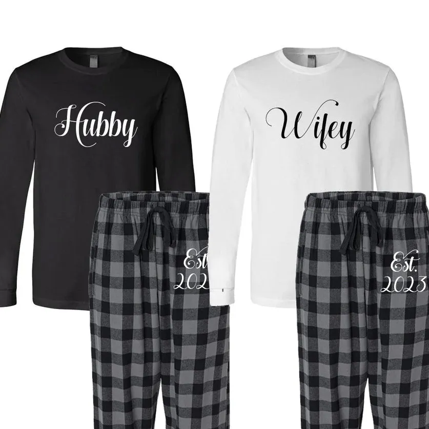 Wifey and Hubby Pajama Set - Established