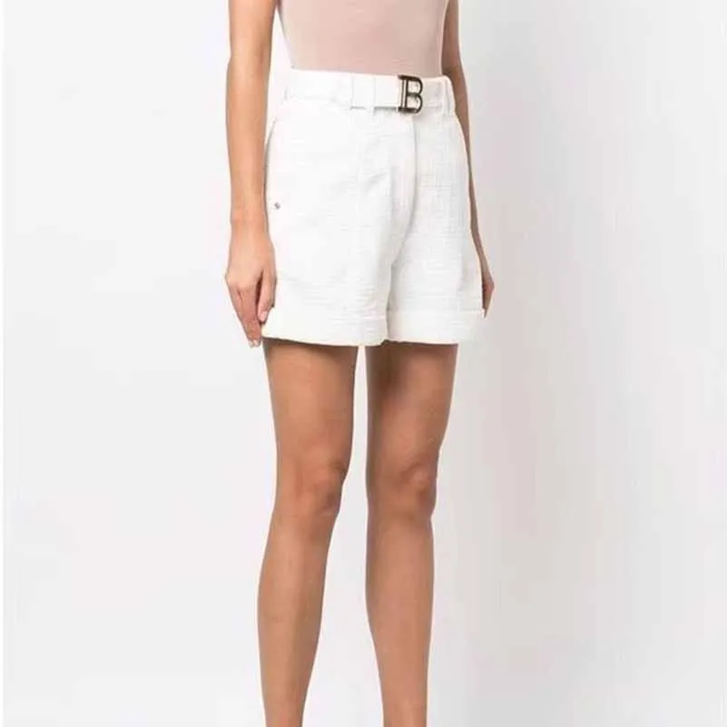 Women High Waist Belted Maze Pattern Shorts 6 colors