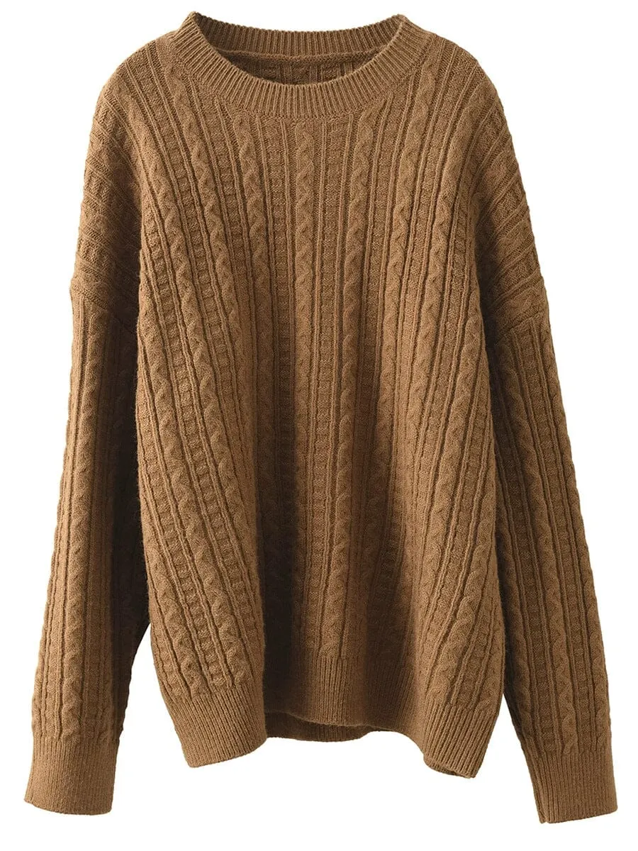 Women Minimalist Fashion Solid Casual Knitted Sweaters