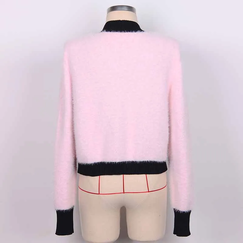 Women Pink Cardigan Sweaters and Vests