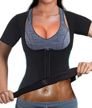 Women's Neoprene Sauna Vest with Sleeves