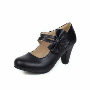 Womens Platform Pumps Ladies Sexy High Heeled Shoes With Bows