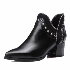 Womens's ankle chunky chelsea boots