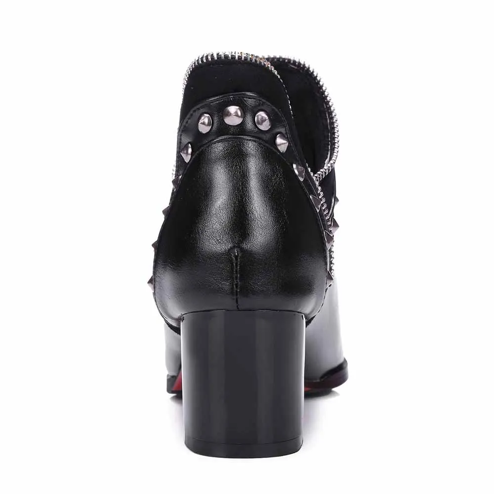 Womens's ankle chunky chelsea boots