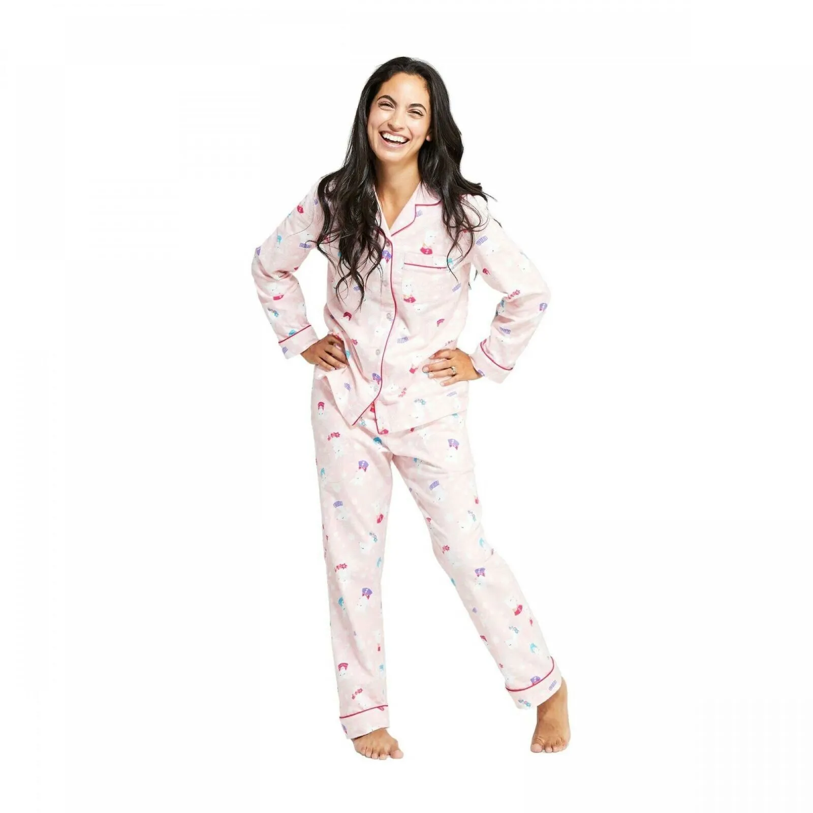 Wondershop Women's Flannel Holiday Reindeer Pajama Set
