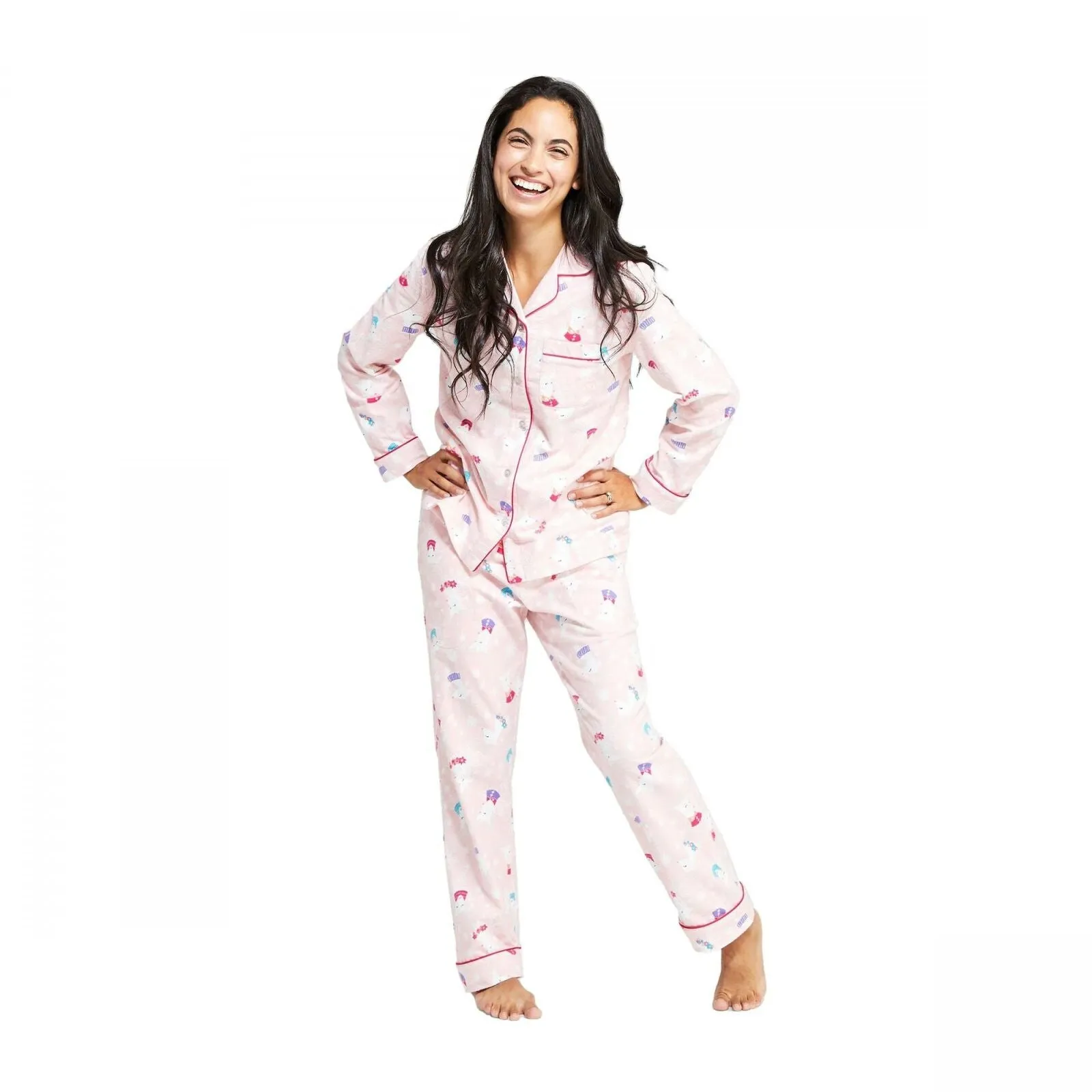 Wondershop Women's Flannel Holiday Reindeer Pajama Set