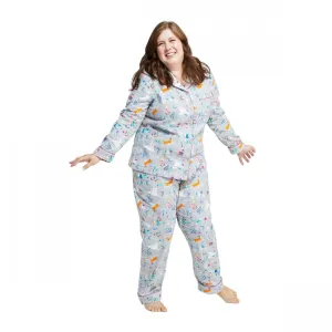 Wondershop Women's Holiday Festive Dogs Flannel Pajama Set