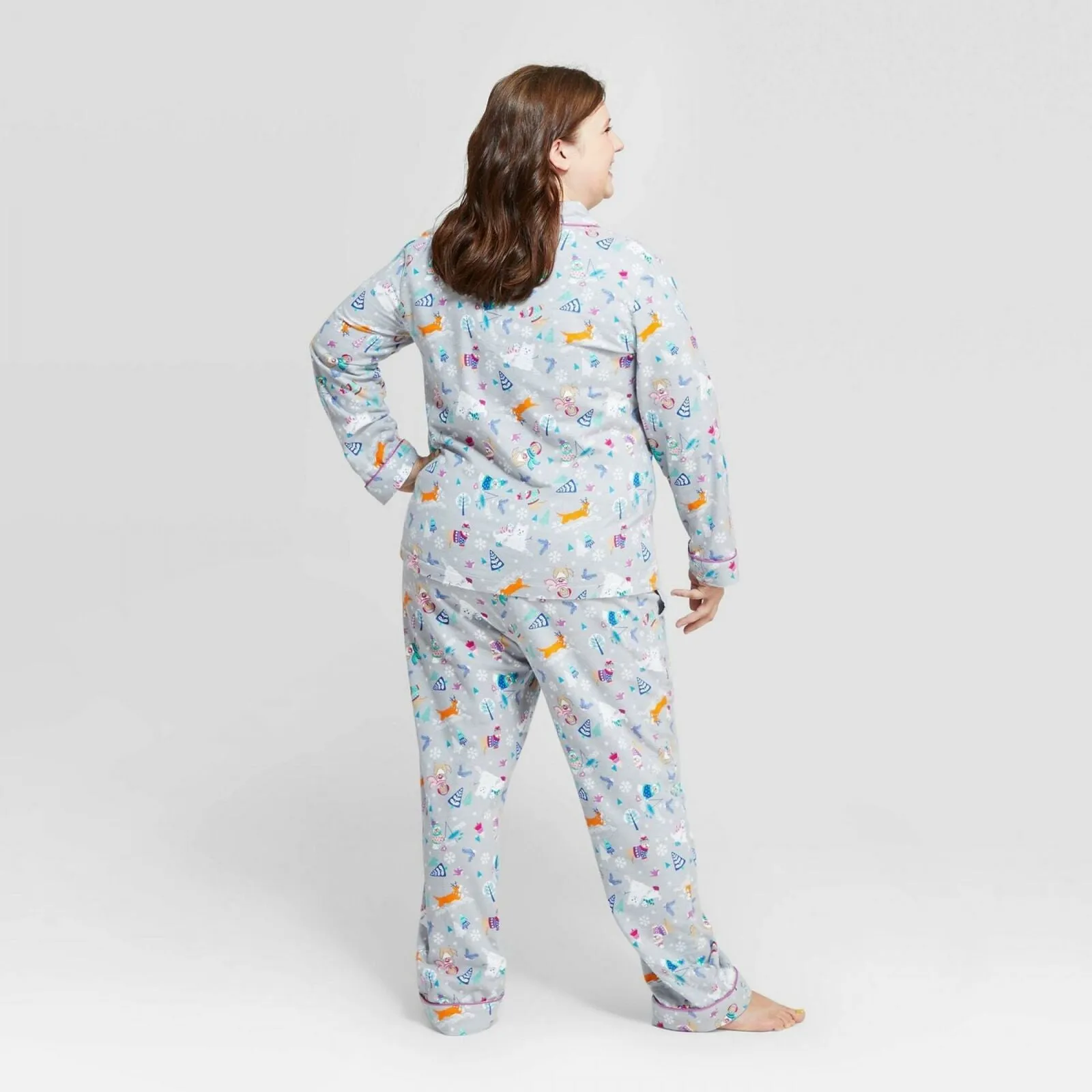 Wondershop Women's Holiday Festive Dogs Flannel Pajama Set