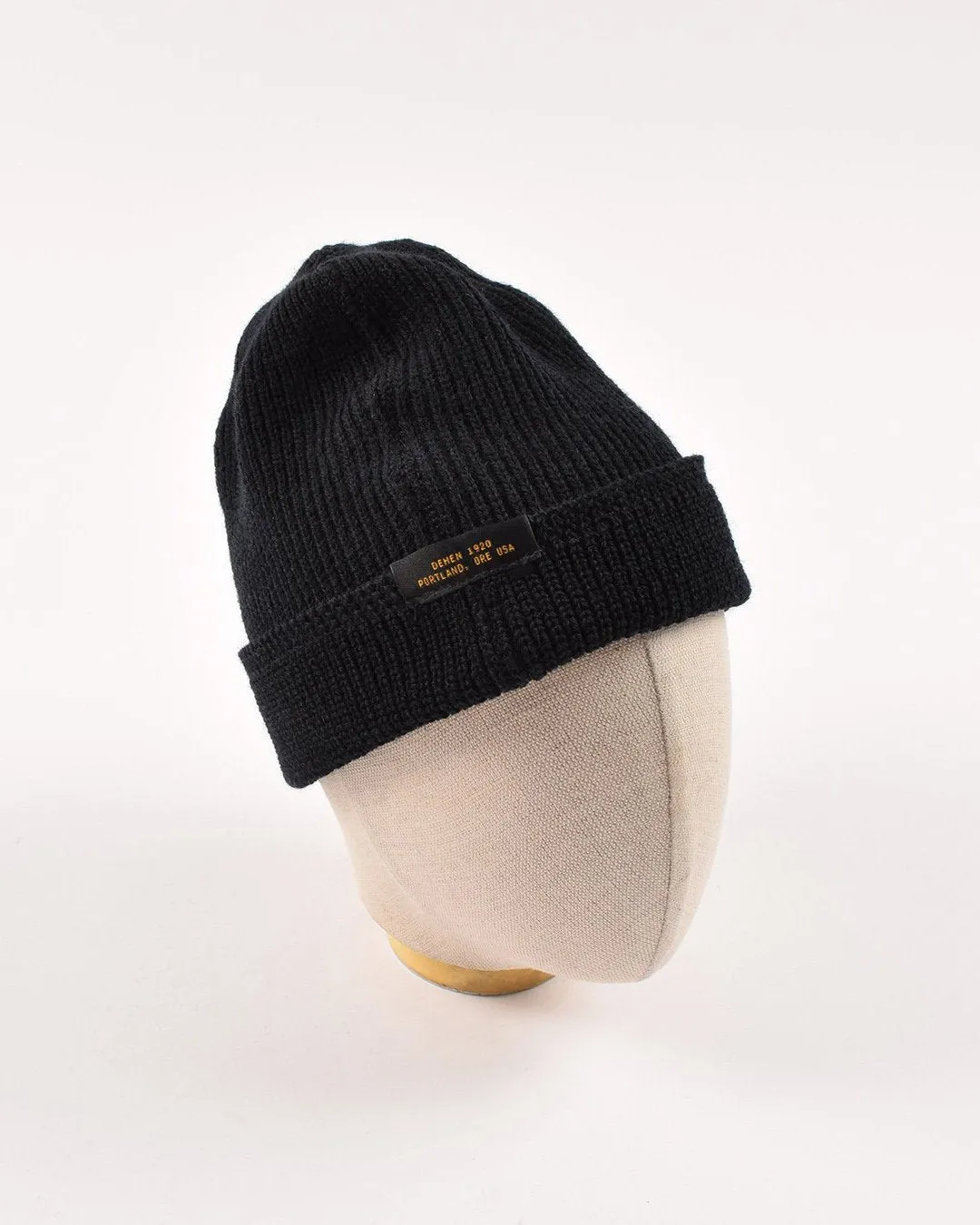 Wool Knit Watch Cap - Black