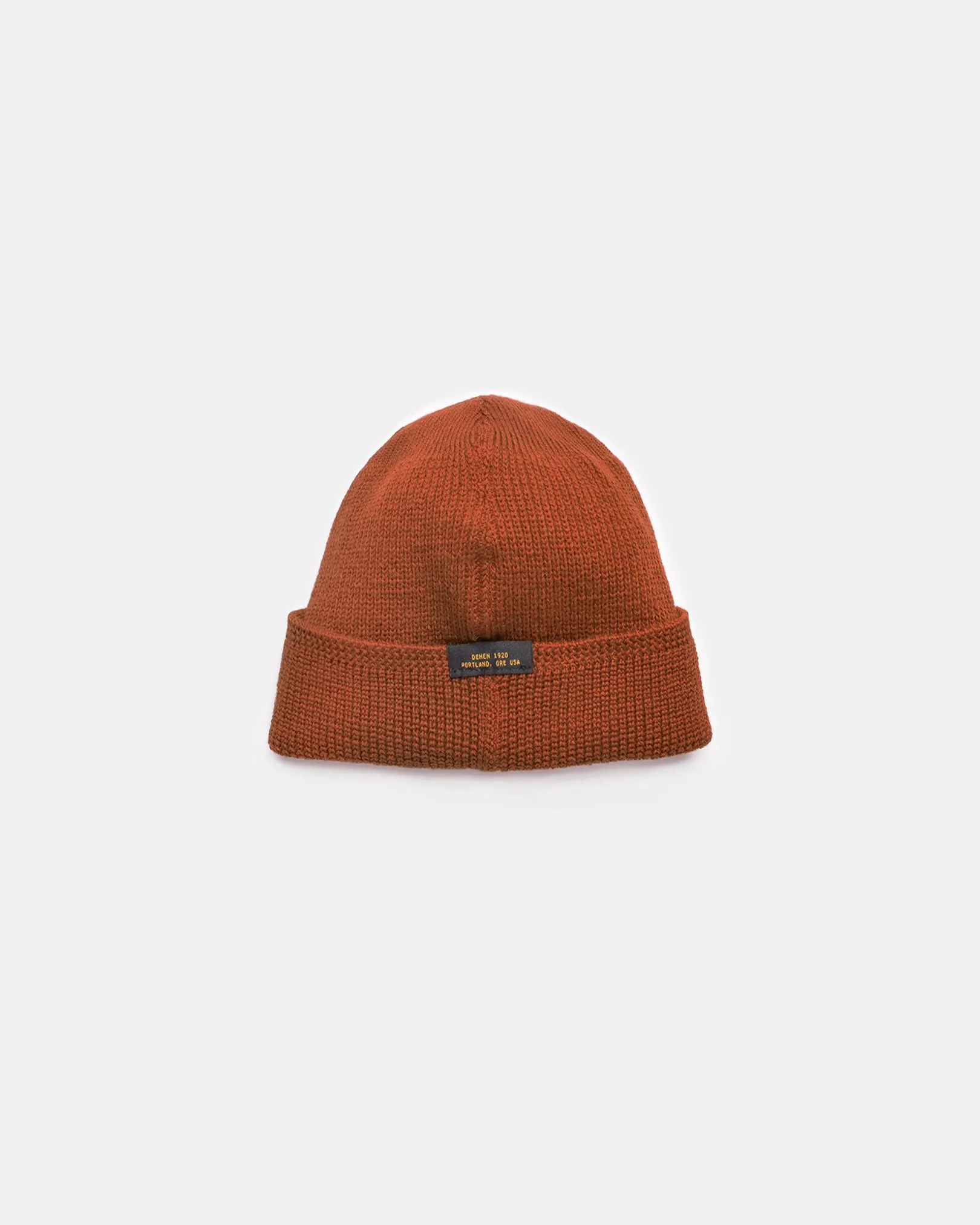 Wool Knit Watch Cap - Burnt Orange