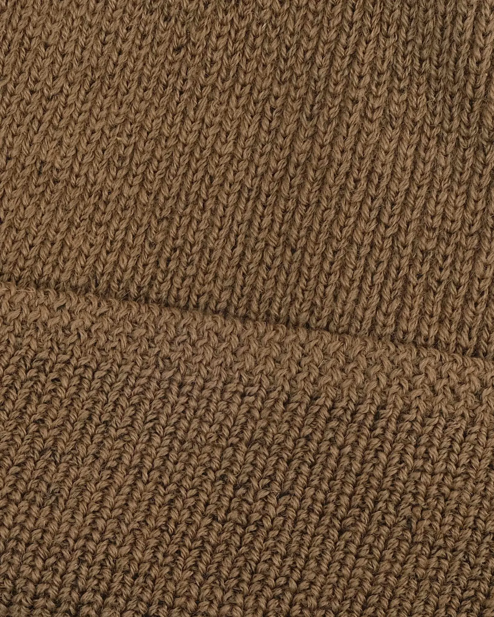 Wool Knit Watch Cap - Dark Tan