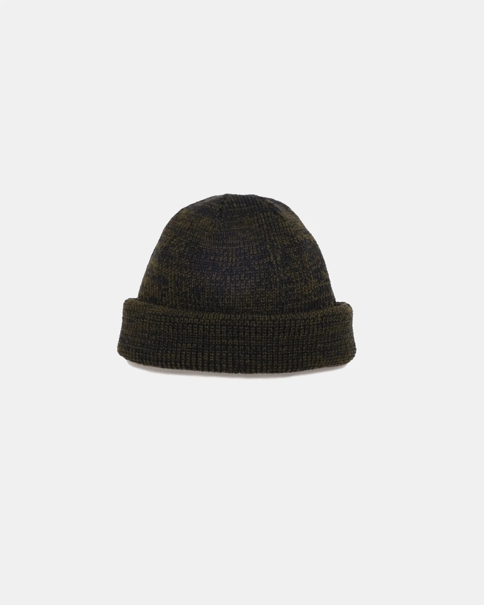 Wool Knit Watch Cap - Loden / Navy Mix