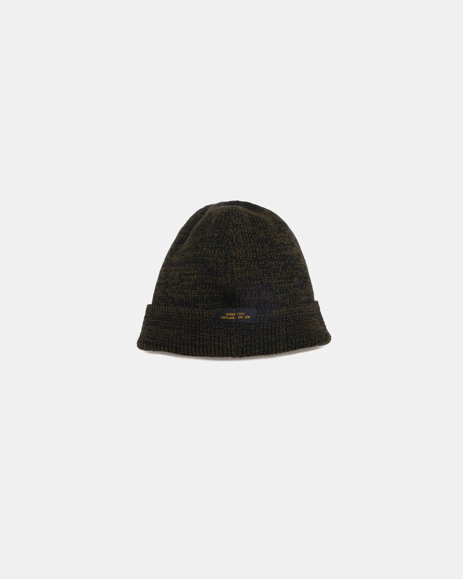 Wool Knit Watch Cap - Loden / Navy Mix