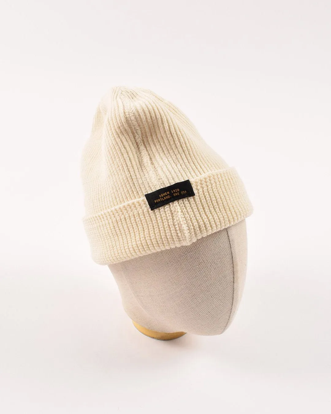 Wool Knit Watch Cap - Natural