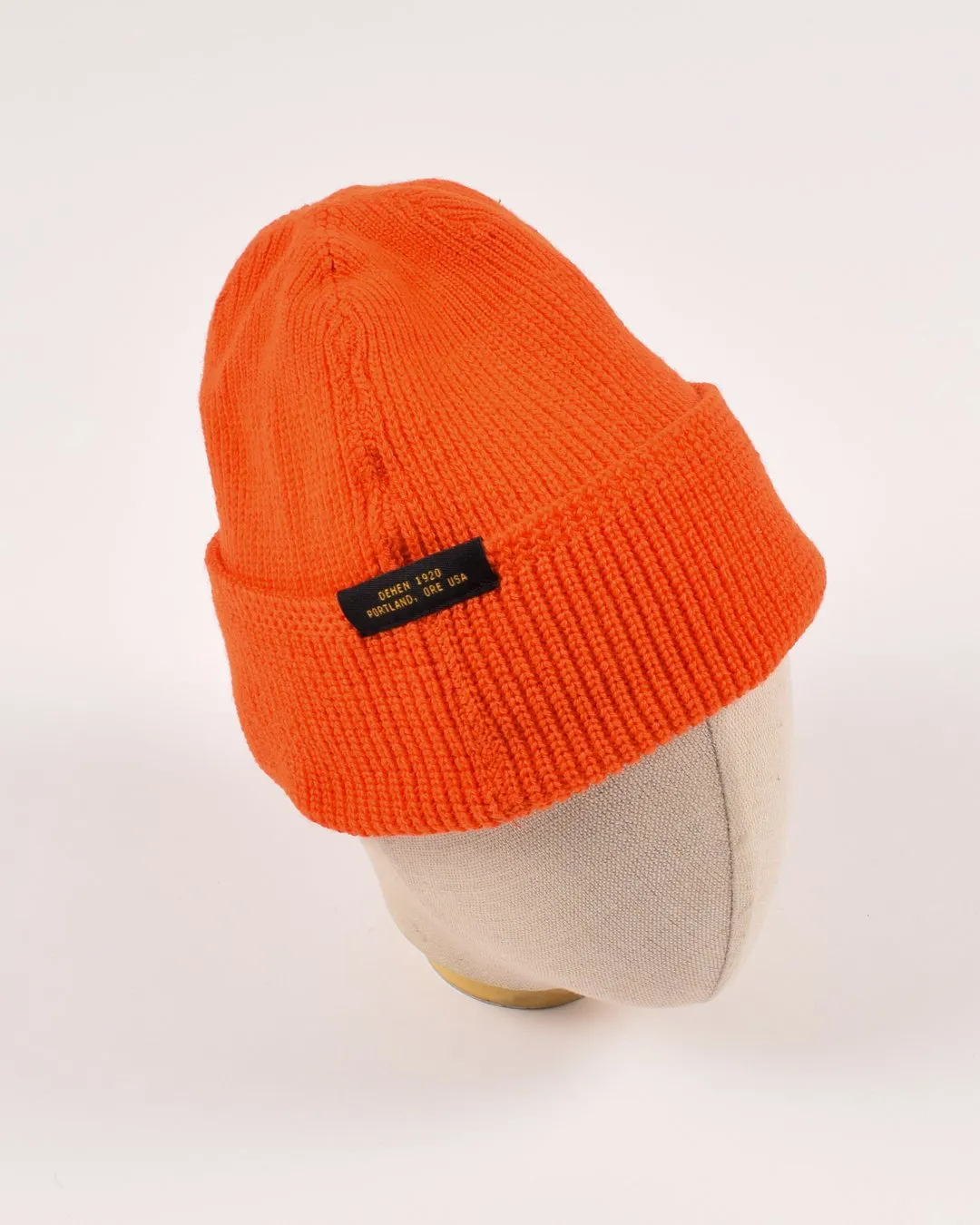 Wool Knit Watch Cap - Safety Orange